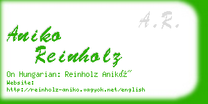 aniko reinholz business card